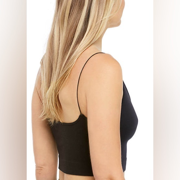 Free People - Ribbed V-Neck Brami in black size m/l - Picture 3 of 6